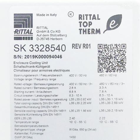 Enclosure Cooling Unit SK3328540  Used