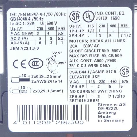 Power contactor  Used