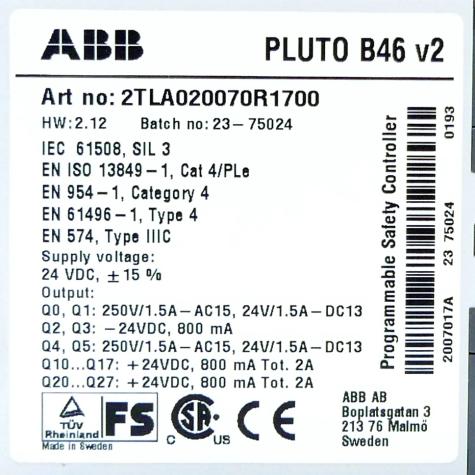 Safety control Pluto B46 v2 Used
