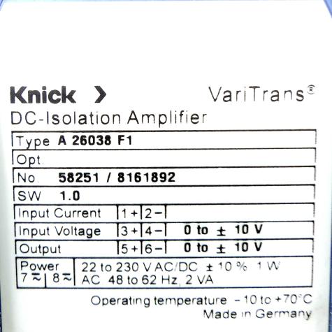 DC-Isolation Amplifier  New FS