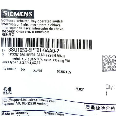 Schlüsselschalter 22mm  Neu OVP