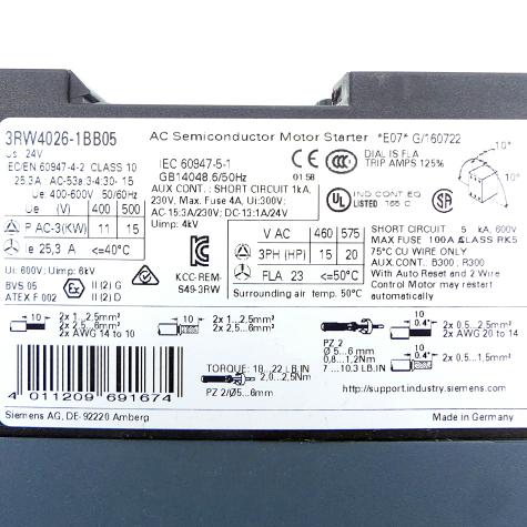 SIRIUS Soft starter  Used