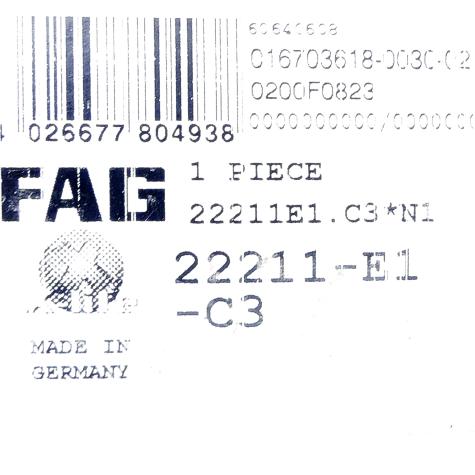 Kugelllager 22211E1.C3*N1 Neu OVP