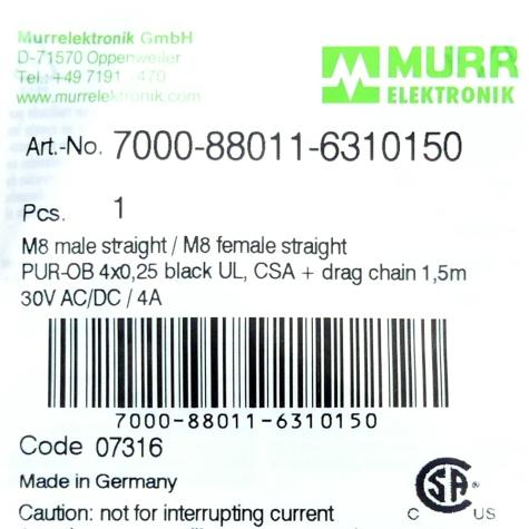Sensor/actuator connector cable  New FS