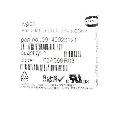 Plug-in connector module Han 2 MOD-BU-C 5KV HOCHS  