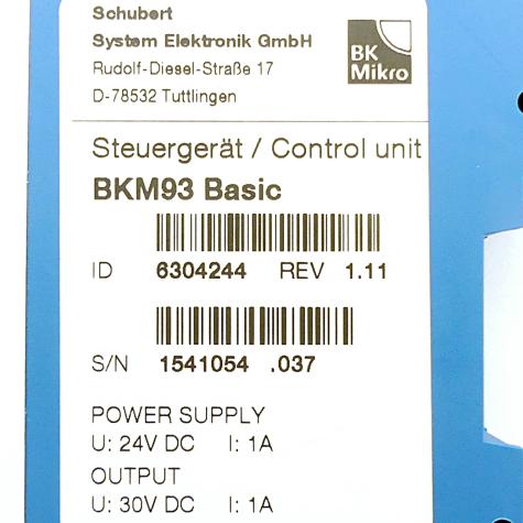 Control unit BKM93 Used