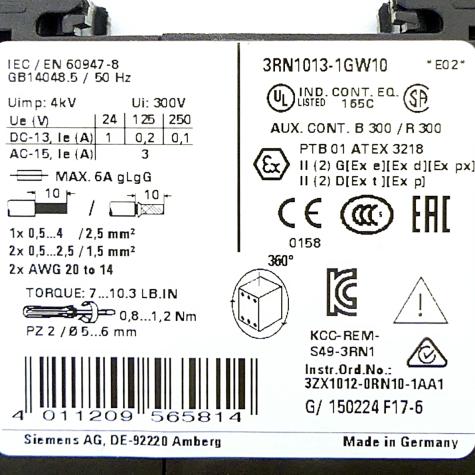 Sirius Thermistor-Motorschutzschalter  