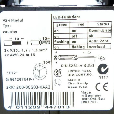ASI-Modul SPS-Interface 3RK1200-0CG03-0AA2 Neu OVP
