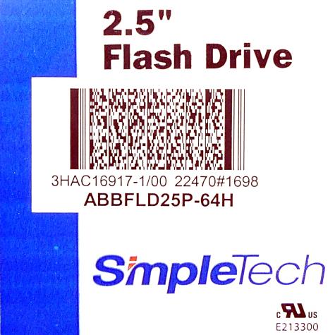 SimpleTech 2.5" Flash Drive 3HAC16917-1/00 New