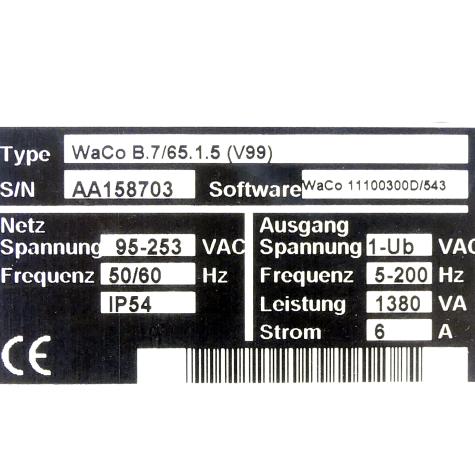 Control unit WaCo 11100300D/543 Used