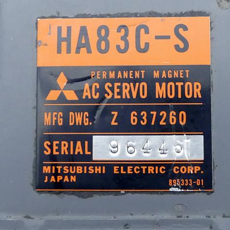 AC Servo Motor HA83C-S (Without encoder)  Used