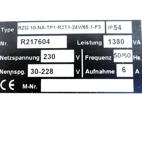 Electronic control device rzg 10-na-tp1-r2t1-24V/65.1-F3 Used