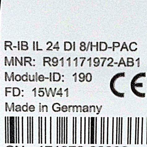 Digitale Ausgabeklemme  R-IB IL 24 DI 8/HD-PAC Neu