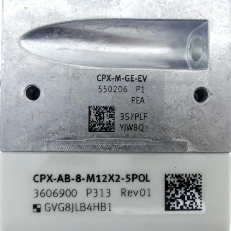 Verkettungsblock CPX-M-GE-EV inkl. Anschlussblock  CPX-AB-8-M12X2-5POL 550206 Neu