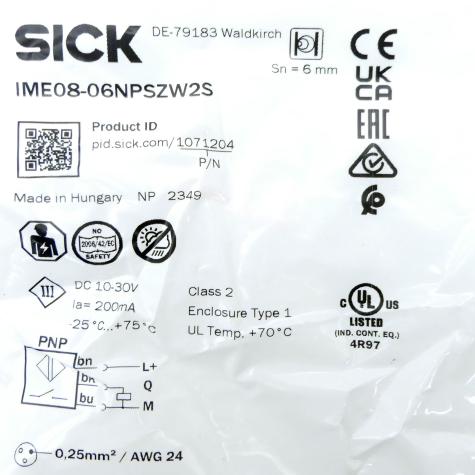 Induktiver Sensor IME08-06NPSZW2S 