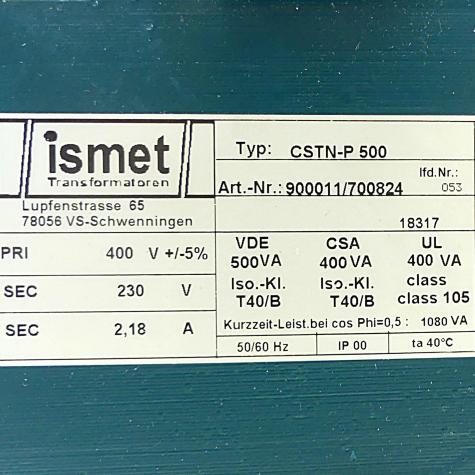 Einphasen-Steuer-Trenntransformator CSTN-P 500 Gebraucht