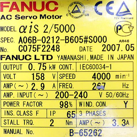 Servo motor ais 2/5000 Used