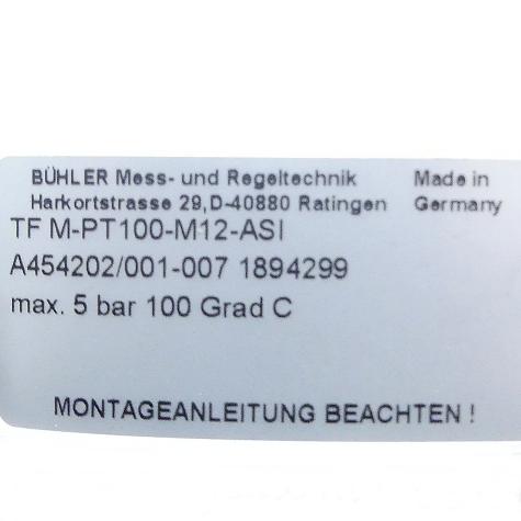 Tauchtemperaturfühler TF M-PT100-M12-ASI 