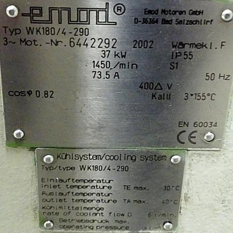 Water-cooled three-phase motor WK180/4-290 Used