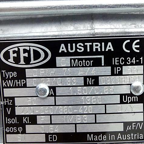 Elektromotor DPIH 71 A/4 Gebraucht