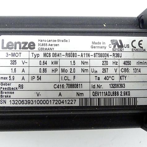 Servo motor MCS 06I41-RS0B0-A11N-ST5S00N-R3SU 13206393 Used