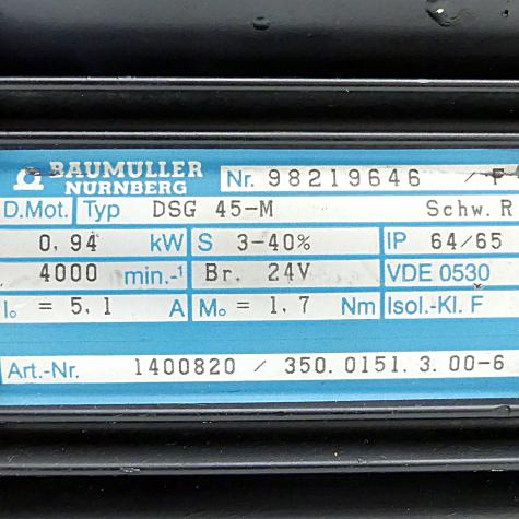 Servo motor DSG 45-M Used