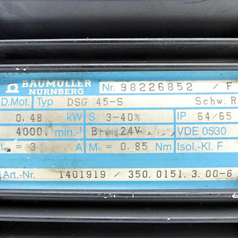 Servo motor DSG 45-S Used