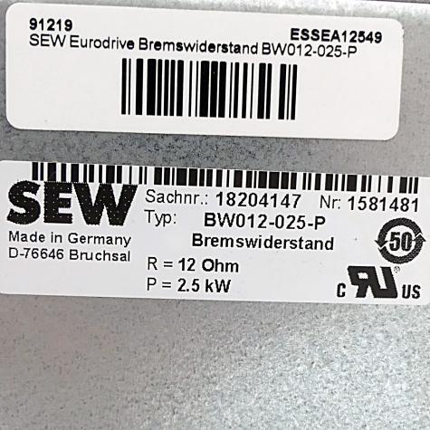 Bremswiderstand BW012-025-P Gebraucht