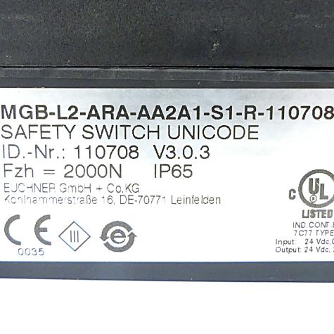 Zuhaltemodul MGB-L2-ARA-AA2A1-S1-R- MGB-L2-ARA-AA2A1-S1-R-110708 Gebraucht
