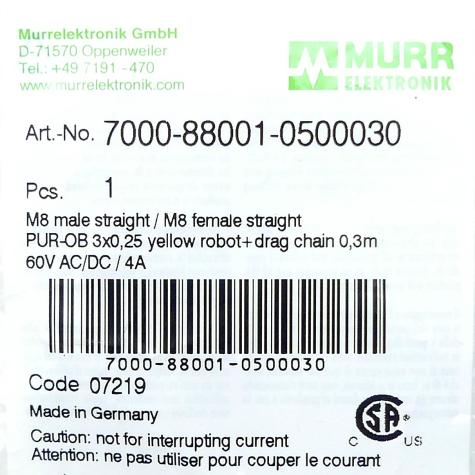 M8 St. 0° / M8 Bu. 0° A-kod.  