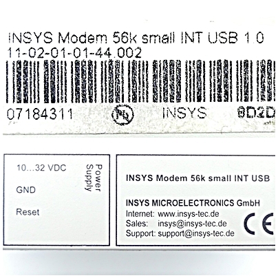 Industry modem 56k small INT USB 1.0  Used