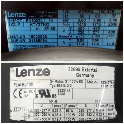 Drehstrommotor mit Lüfter  Gebraucht