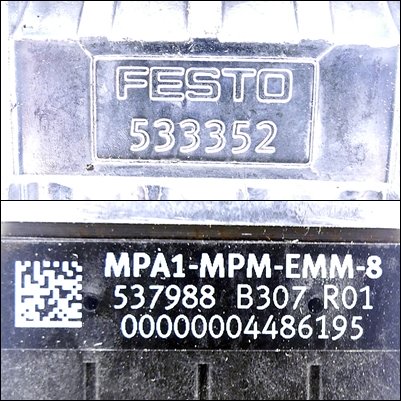 Anschlussplatte VMPA1-FB-AP-4-1 mit Elektronikmodul VMPA1-MPM-EMM-8 537988/533352 Gebraucht