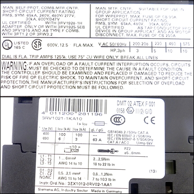 Leistungsschalter 3RV1021-1KA10 