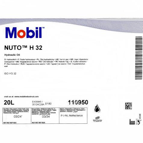 Hydraulic oil Nuto H 32 20 liters  New