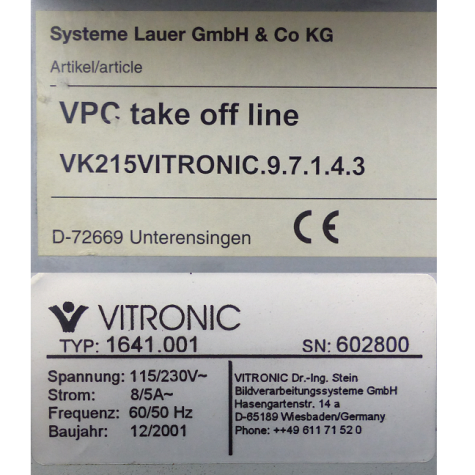 Control Panel 1641.001 Used