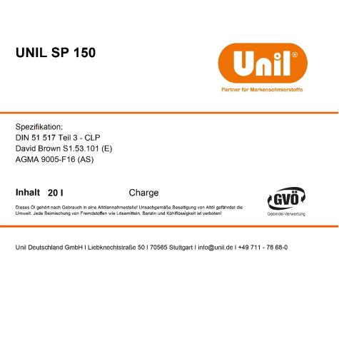 Gear oil SP 150  208L Drum