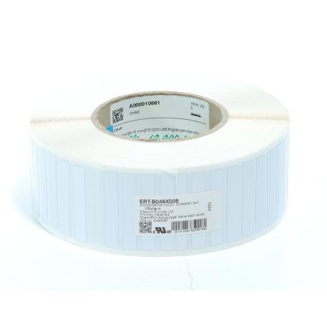 Polyester Etiketten Silber  Neu