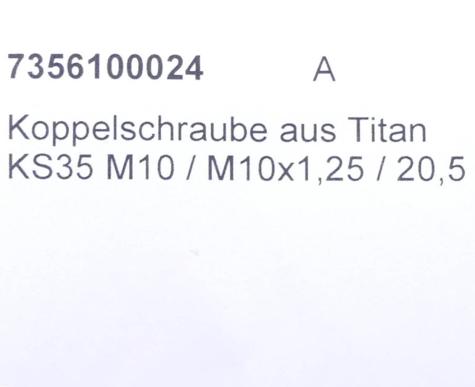 Koppelschraube KS35 M10  Neu