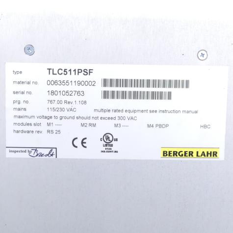 Twin Line Schrittmotorsteuerung IP54 TLC511PSF -/RM/-/PBDP/HBC Neuwertig
