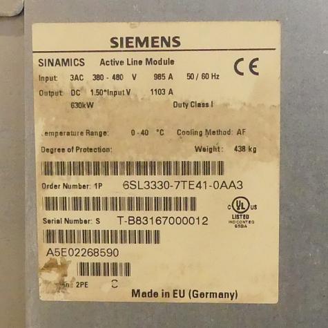SINAMICS Active Line Module  Gebraucht