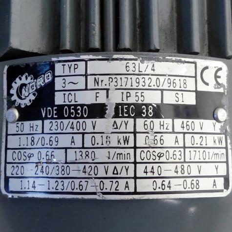 gear motor 63L/4 Used