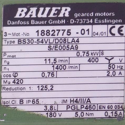 Getriebemotor BS30-54VL/D08LA4 Gebraucht