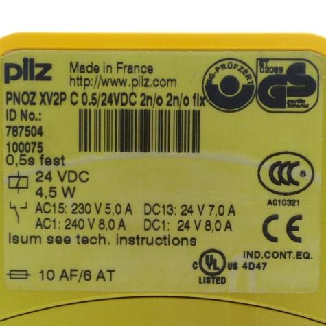 Not-Aus-Schaltgerät PNOZ XV2P C 0,5/24VDC 2n/o 2n/o fix PNOZ 787504 XV2P C 0,5/24VDC 2n/o 2n/o fix Gebraucht