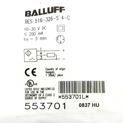 Inductive sensor BES 516-326-S 4-C New FS