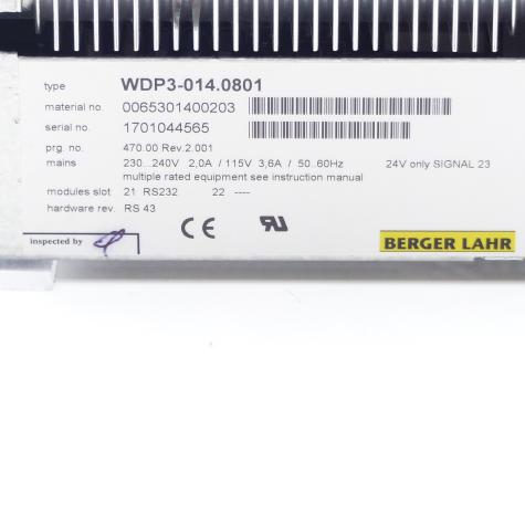 Frequenzumrichter WDP3-014.0801  Neuwertig