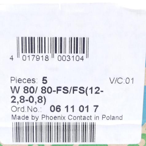 Anschlusswabe - W 80/ 80-FS/FS(12-2,8-0,8)  