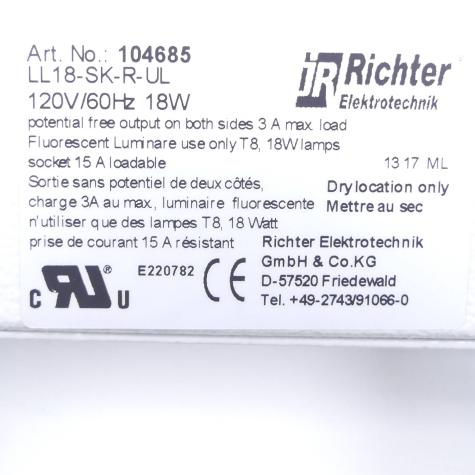 Schaltschrankleuchte LL18-SK-R-UL  Neu OVP