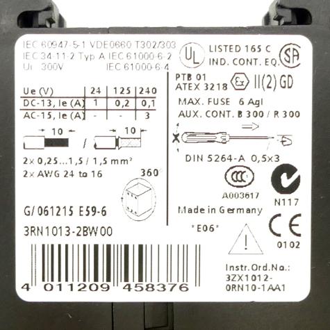 Thermistor-Motorschutz 3RN1013-2BW00 Gebraucht