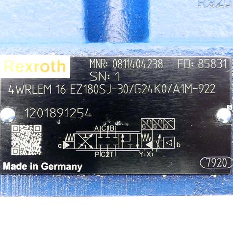6/3 Wegeventil 4WRLEM 16 EZ180SJ-30/G24K0/A1M-922 Gebraucht